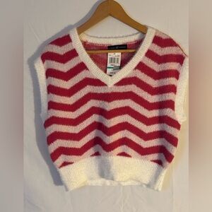 Vibrant Chevron V-Neck Sweater Vest